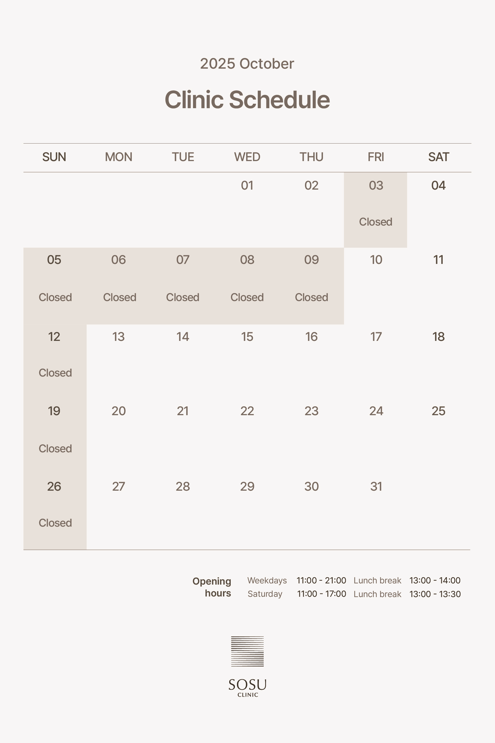 schedule